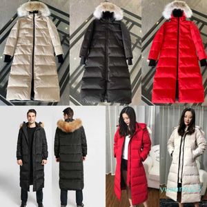 Parkas Designer Winter Puffer Kurtka damska płaszcza kanadyjska mistyk futra zima zagęszczona damska extra długi płaszcz z kapturem długi parko w dół kurtka wodoodporna