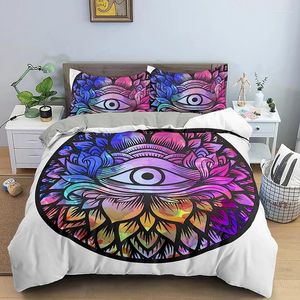 Conjuntos de roupas de cama de capa 3D e travesseiros decoração de quarto de edredon moderno