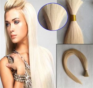100 g menschliches Flechten Haar Bulk gerade brasilianische Haare Blondes Schüttung 100 natürliches rohes Haar6665258