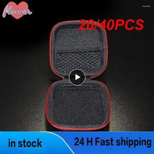 Storage Bags 20/40PCS Mini Earphone Protective Bag Box Hard EVA Case Digital Charger Headphone Usb Data Cable Organizer Carrying