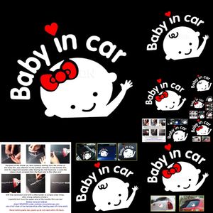 Ny 2024 Auto Electronics Funny Car Styling 3D Cartoon Stickers Baby In Car Warning Car Sticker Baby Onboard Car Accessories High Quality