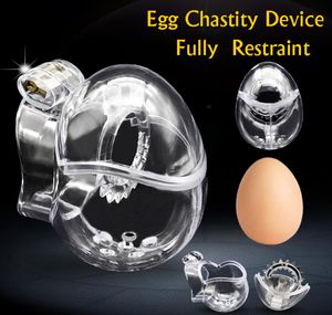 Design Male EggType Fully Restraint Cock Cage With AntiShedding Spikes Penis Ring Bondage Chastity Device Adult Sex Toy 3 Size6230816