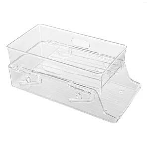 Cucina deposito da cucina 1pc Organizzatore di frigorifero bidoni soda per distributore di bevande per distributore di bevande per alimenti in scatola in scatola di plastica in scatola di plastica accessori dispensa