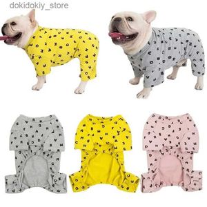 Psa odzież bawełniana piżama do do kombinezonu pu francuski bulldo schnauzer clothin strój zwierzaka