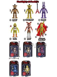 FNAF FREDDY039S Movable Joints Action Fighs Toys Foxy Freddy Chica Pvc Model Dolls Kids 5 PCSSET9691600