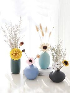 Vasen nordische Keramik Vase Ornamente getrocknete Blumen Aufbewahrung Wohnzimmer Dekoration Zubehör Möbel Künstliche Blumenutensilien