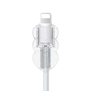 Transparente Kabelschutzabdeckungshülsen für iPhone 14 13 12 Pro Max Samsung Xiaomi Ladekabel Kabelkabel -Löschvorschriften -Protektor -Clips