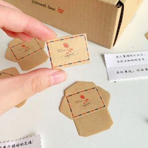 Söt retro Small Love Message Paper Set Selfmade Handgjorda gåvor Kort DIY Födelsedagshantverk Creative Funny Letter Accessories