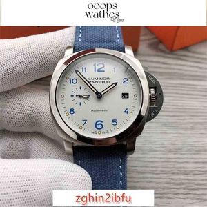 Watch Mens Watch Designer أعلى جودة الساعة أوتوماتيكية ساعة P.900 مشاهدة تلقائية أعلى استنساخ استحقاق السلسلة PAM00906 Ivory White Surface 42mm
