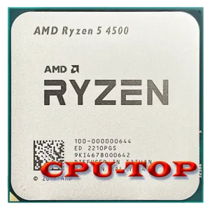 CPUS AMD RYZEN 5 4500 R5 4500 3.6 GHz 6Core 12thRead CPUプロセッサ7NM L3 = 8M 100000000644ソケットAM4ファンなし