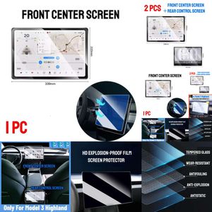 New 2024 2024 Tesla Model 3 Highland Center Screen Touch Screen Protector 15 Inches Rear Control Screen Navigation Plane Soft Film Stickers