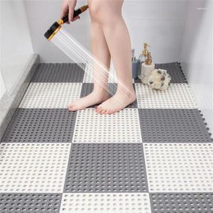 Carpets Bathroom Floor Mat 10pcs/lot 30x30cm Non-slip DIY Colorful Toilet Waterproof Mesh Shower