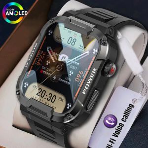 Watches 2023 Men Smart Watch Military Healthy Monitor Ai Voice Bluetooth Call Fiess Waterproof Sports Smartwatch for Ios Android Phone
