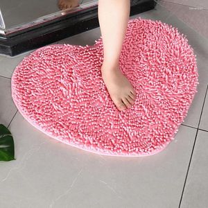 Tappetini da bagno amano il tappeto a forma di cuore moquette non slittata che assorbono il pavimento del bagno morbido per il bagno morbido tappeto per la decorazione del soggiorno tappetino