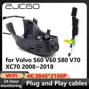 ZJCGO 4K WiFi 3840*2160 Araç DVR Dash Cam Kamera Volvo S60 V60 S80 V70 XC70 2008 ~ 2018