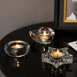 Candle Holders Modern Glass Candlestick Romantic Wedding Dining Table Ornaments Centerpiece Room Holder Bar Party Dinner Home Decoration