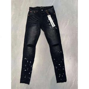 Lila jeans märke jeans designer jeans mens denim byxor mode byxor rak design retro streetwear casual sweatpants lila jeans 452