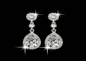 Orecchini di cristalli di moda brillanti di strass in argento, orecchini a goccia lunghi per donne gioielli da sposa 5 colori regalo di nozze per amico2999714