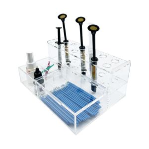 Multi-functional Dental Resin Shelf Placement Rack Adhesive Applicator Dispenser for Composite Syringes Bonding Box Dentist Lab