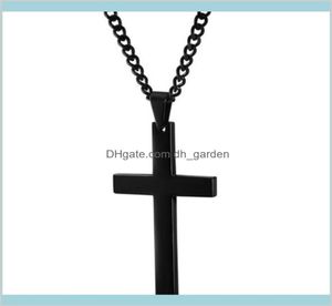 Christian Jesus Single Titanium Halsband Rostfritt guld Silver Black Prayer Choker Crucifix Pendants Men smycken NMV5K Pendant N DS4X15322413
