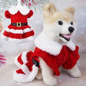 Hundkläder julklänning 3 storlekar tillgängliga dekorativ spänne design mjuk bekväm fleece husdjurskläder för små medium stora hundar