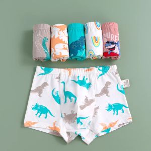 Shorts Sale New Free Shipping High Quality Boys Boxer Shorts Panties Kids children dinosaur car underwear 210years Old 4pcs