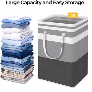 Laundry Bags Bathroom Dirty Basket Folding Clothes Hamper Bag Home Storage Organizers Cotton Accessories Daily Use