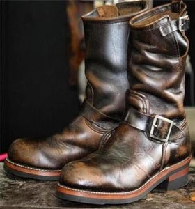Mrcave коленные ботинки мужчины 48 PU кожа высокий конная конная мотоцикл Men Boots Boots Lone High Fashion Brand Tactical Boots 2011275542021