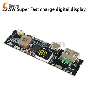 22.5W 2-Way Fast Charging Mobile Power Module Diy Motherboard Battery Level Digital Display USB/type-c Port Support Vooc