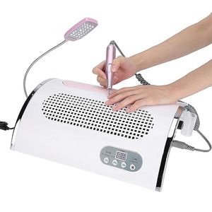 SONEW 4-in-1 wielofunkcyjny elektryczny zestaw wiertarki paznokci z lampy suszenia paznokci 54W i kolektorem kurzu do manicure DIY i użycie salonu