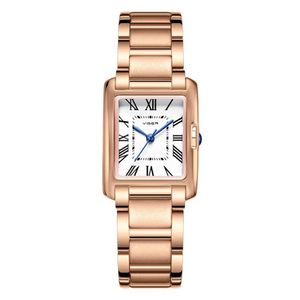 Top Brand fyrkantiga kvinnors armband klockor av högkvalitativ vattentät modefjäril Buckle Ladies Wristwatch Relogio Feminino300L