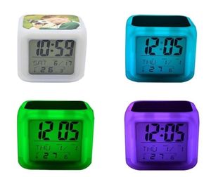 DIY Termisk överföring Square LED Touch Toys Screen Alarm Colorful Luminous Electronic Color Changes Number Prompt Clock Night Ligh3885059