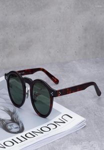 Solglasögon 2023 Fashion Vintage Big Face Oval Acetate Anpassa Design Jelly Type Handtag för Women Man3147231