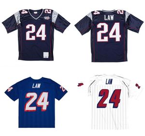 Stitched football Jerseys 24 Ty Law 1995 mesh Legacy Retired retro Classics Jersey Men women youth S-6XL
