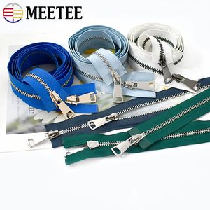 1/2pcs 5# 120 cm Zipper in metallo Doppi cursori Cantaliera vestiti con cerniera Accessori di riparazione automatica a blocco automatico Accessori di riparazione sartoria