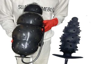 Massageador de brinquedos sexuais Dildo anal inflável coluna de silicone construída F12CM Butt Plug Dilatator Massagem da próstata G estimular 18 Sex1855791