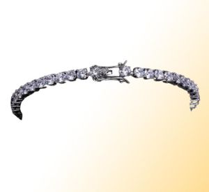Теннисные браслеты ювелирные изделия хип -хоп роскошный шинг 4 -миллиметровый циркон