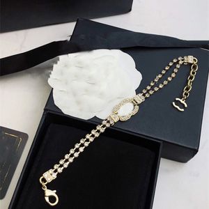 Letter C logo Charm Gold Bracelets Classic Chanells for Women Designer Top Quality pearl Bracelet silver chain Jewelry cuff CClies 112