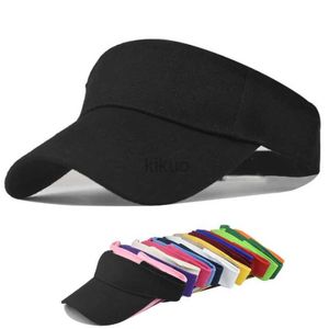 Visors Ball Caps Spring Summer Sport Sun Cap Men Cap Kobiety Regulowany bawełniany Visor UV Ochrona Pusta Pusta tenisowa Kapelusz przeciwsłoneczny 240412