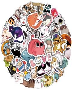 50PCLlot Animal Kawaii Cat Naklejki Estetyczne do lodówki do butelek z wodą Telefon Wodoodporny dekoracja kreskówek naklejki K16251225