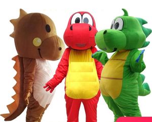 Dinosaur Mascot Costume Suit Cartoon Party Fancy Dress Outfit vuxna