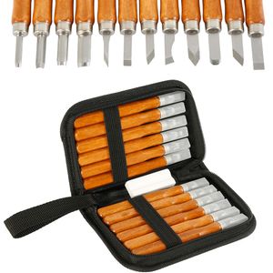 12pcs DIY Woodcut Knife Sculpture Wood Carving Tools Woodworking Hobby Arts Crafts Cutter Graver Sculpt Pottery Ceramic Clay