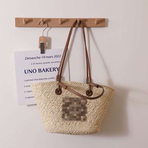 Bolsa de designer Moda ombro grande um bolsa de grama de mão com capacidade simples para mulheres versáteis praia videira b