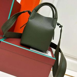 Loro Lychee Patterned Cowhide Bucket Bag LP新しいシングルショルダークロスボディバッグピアナハンドヘルドキャベツバスケットバッグ