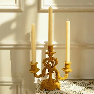 Candle Holders Nordic Luxury Antique Aesthetic Elegant Home Decorations Bedroom Technology Golden Portavelas Party