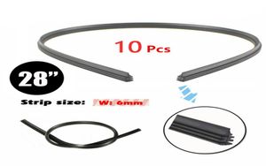 10pc 28 6mm Silicone Universal Frameless Windshield Wiper Blade Refill Trucks Högkvalitativ lämplig för bilar7732138