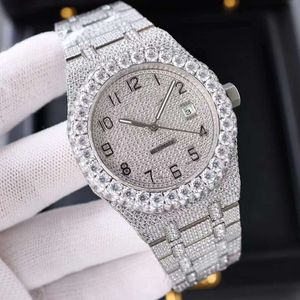 Luxury Looking Fullt Watch Iced Out for Men Woman Top CraftSmanship Unikt och dyra Mosang Diamond 1 1 5A Watchs For Hip Hop Industrial Luxurious 9412