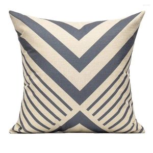 Travesseiro prateado cinza color círculo triangular triangle geométrica travesseiro de linho capa de sofá decoração de casa can40x40 50x50