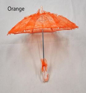 DIY mini paraply spetspografi prop brodered parasol mode stil flickor brud blomma bröllop party sol paraplyer1609418