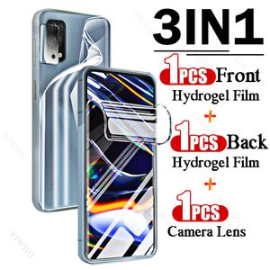 9in1 Full Cover vordere Hinsicht Hydrogel -Film für Realme 7 Pro Rmx2170 Fingerabdruck Screen -Protecial für Realme 7pro Camera Objektiv HD